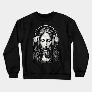 Jesus DJ Style Crewneck Sweatshirt